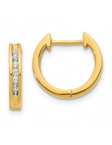 14k Diamond Hinged Hoop Earrings meilleur choix