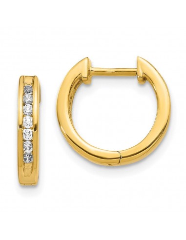 14k Diamond Hinged Hoop Earrings votre