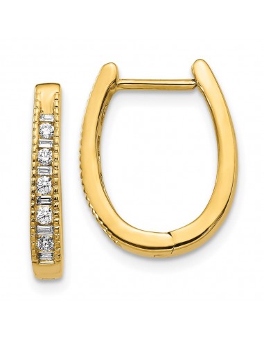 14k Diamond Hoop Earrings le concept de la Pate a emporter 