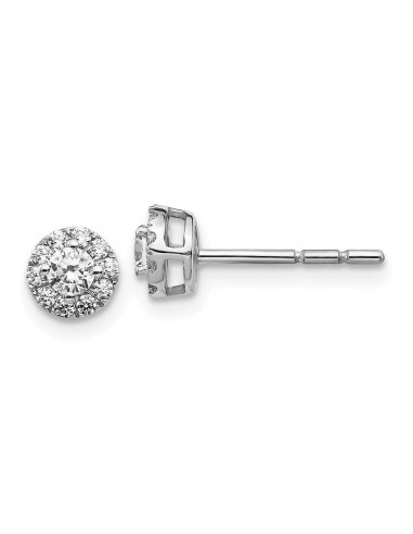 14k White Gold Diamond Cluster Post Earrings Vous souhaitez 