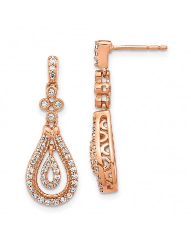 14K Rose Gold Polished Diamond Post Earrings d'Europe débarque