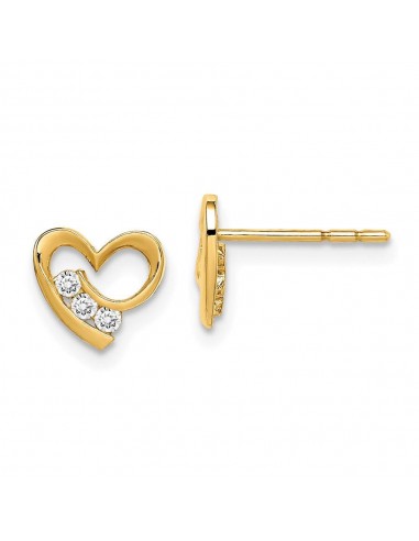 Madi K Kid's 14k  CZ Heart Post Earrings Toutes les collections ici