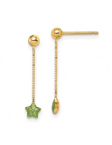 Madi K Kid's 14k  Enameled Star Chain Dangle Post Earrings store