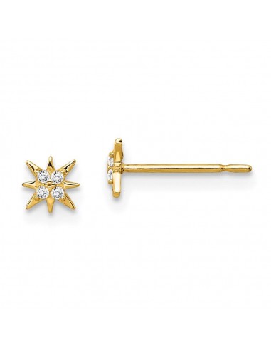 Madi K Kid's 14k  CZ Star Post Earrings de pas cher