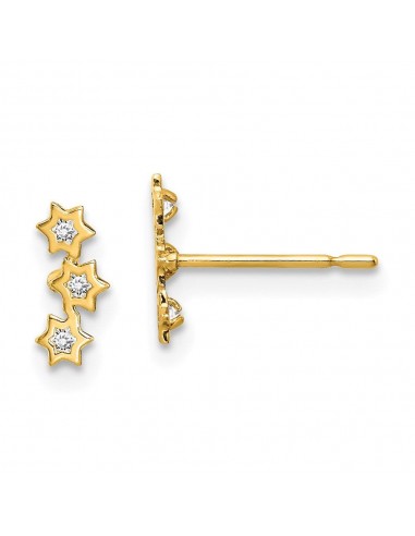 Madi K Kid's 14k  Stars CZ Earrings à prix réduit toute l'année