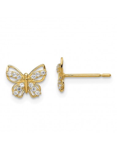 Madi K Kid's 14k  Butterfly CZ Stud Earrings Livraison rapide