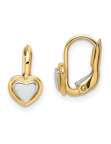 Madi K Kid's 14k  Two-Tone  Heart Hoop Earrings JUSQU'A -70%! 