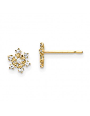 Madi K Kid's 14k  CZ Snowflake Post Earrings Amélioration de cerveau avec