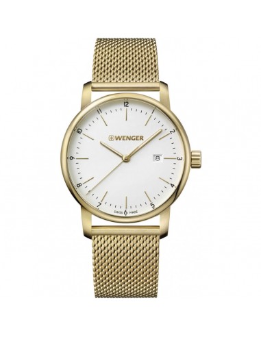 Wenger Men's Quartz Watch - Urban Classic Off-White Dial Mesh Bracelet | 01.1741.112 Comparez et commandez 