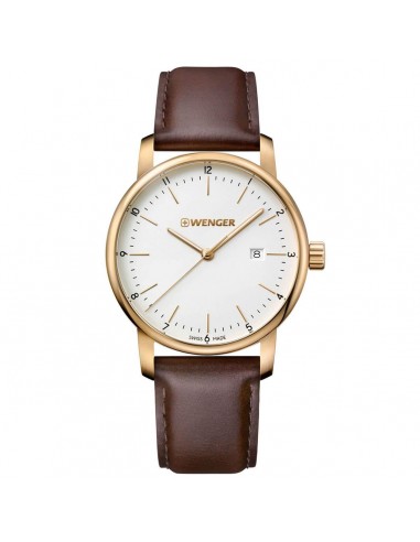 Wenger Men's Quartz Watch - Urban Classic Off-White Dial Leather Strap | 01.1741.108 ouvre sa boutique