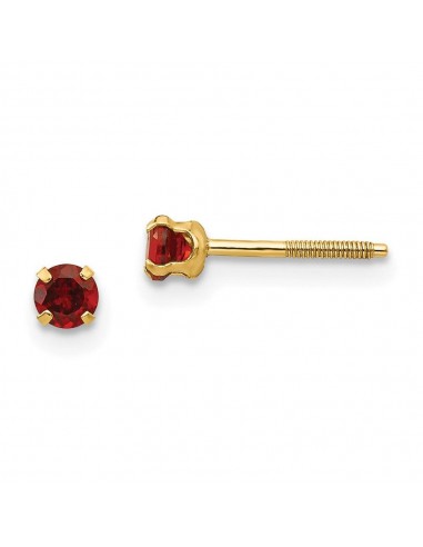 Madi K Kid's 14k  3mm Garnet Earrings pour bénéficier 