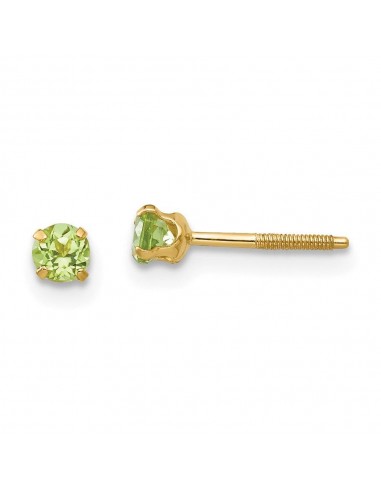 Madi K Kid's 14k  3mm Peridot Earrings Livraison rapide