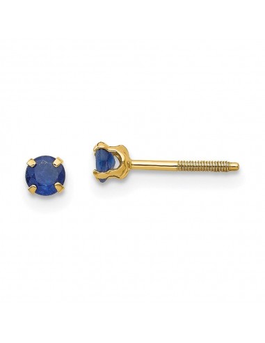 Madi K Kid's 14k  3mm Sapphire Birthstone Earrings en stock