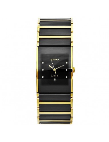 Rado Men's Diamond Watch - Integral Jubile Black & Yellow Gold Bracelet | R20787752 Livraison rapide