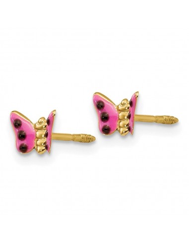 Madi K Kid's 14k  Pink Enameled Butterfly Earrings Jusqu'à 80% De Réduction