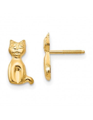 Madi K Kid's 14k  Cat Earrings Livraison rapide