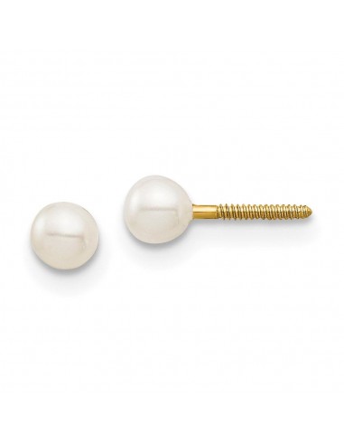 Madi K Kid's 14k  3mm FW Cultured Pearl Earrings en linge