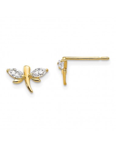 Madi K Kid's 14k  CZ  Dragonfly Post Earrings basket pas cher