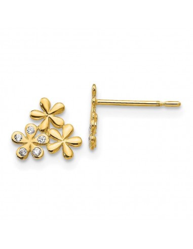 Madi K Kid's 14k  CZ  Flower Post Earrings pas cheres