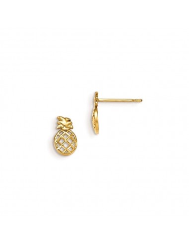 Madi K Kid's 14k  D/C  Pineapple Post Earrings Fin de série