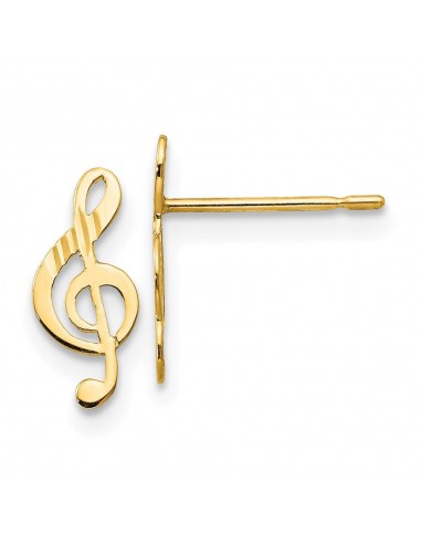 Madi K Kid's 14k  D/C Music Note Post Earrings outlet