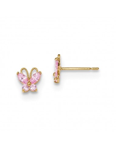 Madi K Kid's 14k   Pink CZ Butterfly Post Earings Venez découvrir notre 