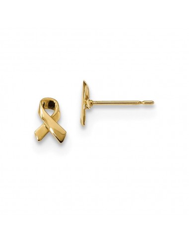 Madi K Kid's 14k  Awareness Ribbon Post Earrings Les êtres humains sont 