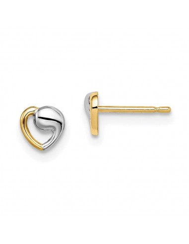 Madi K Kid's 14k  & White Rhodium Heart Post Earrings Voir les baskets