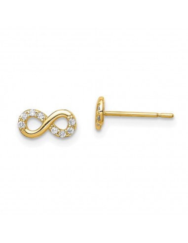 Madi K Kid's 14k  CZ Infinity Symbol Post Earrings du meilleur 