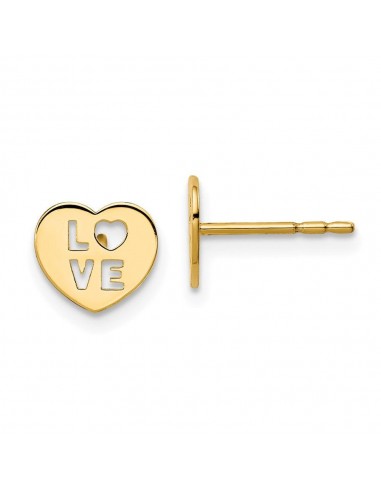 Madi K Kid's 14k  Love Heart Post Earrings d'Europe débarque