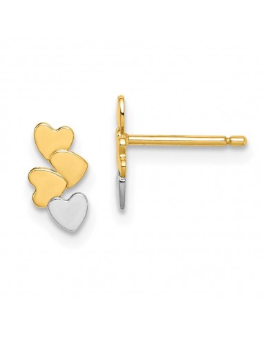 Madi K Kid's 14k  & White Rhodium Hearts Post Earrings suggérées chez