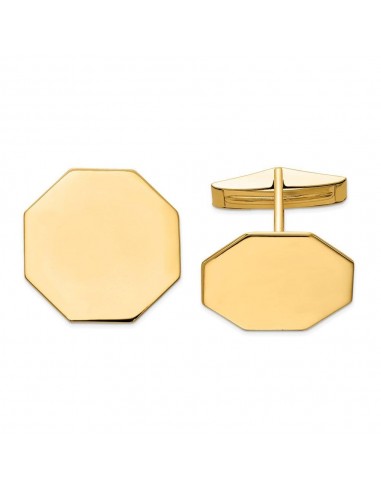 14K Octagon Cuff Links Amélioration de cerveau avec