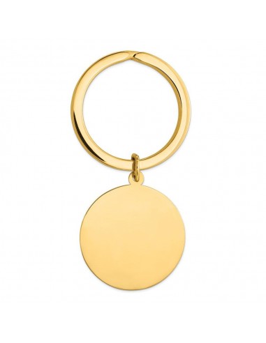 14k Round High Polished Disc Key Ring pas cher chine