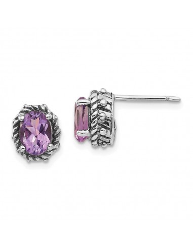 Sterling Silver Amethyst Earrings Faites des économies