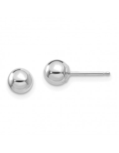 Madi K Kid's 14k White Gold  Polished 5mm Ball Post Earrings hantent personnes