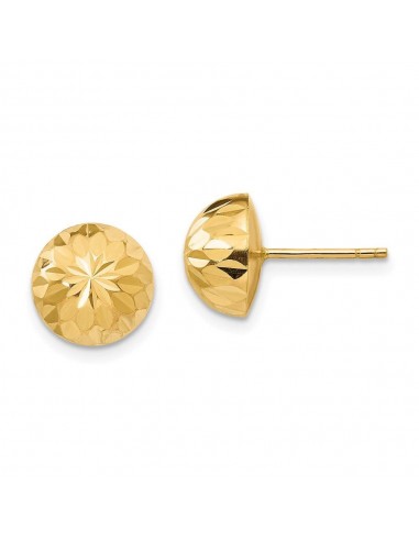 Madi K Kid's 14k  Polished & Diamond-Cut 9mm Button Post Earrings en ligne des produits 