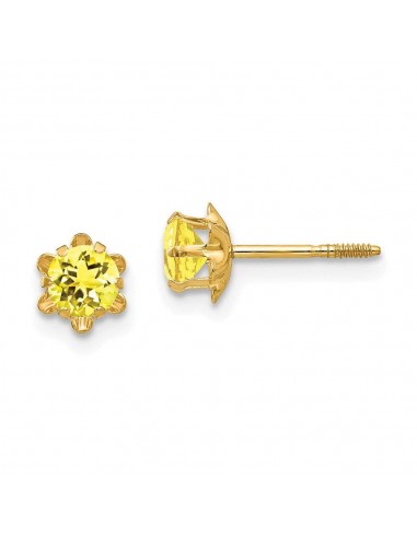 Madi K Kid's 14k  4mm Synthetic (Nov) Screwback Earrings france