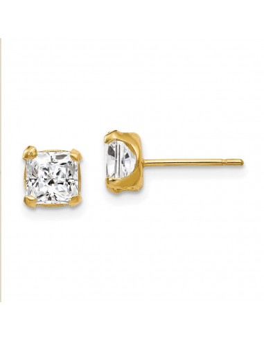 Madi K Kid's 14k  5mm Square CZ Post Earrings français