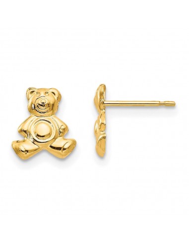 Madi K Kid's 14k  Teddy Bear Post Earrings À commander