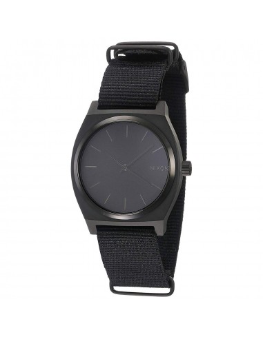 Nixon Men's Quartz Watch - Time Teller Black Dial Black Nylon Strap | A0451028 france