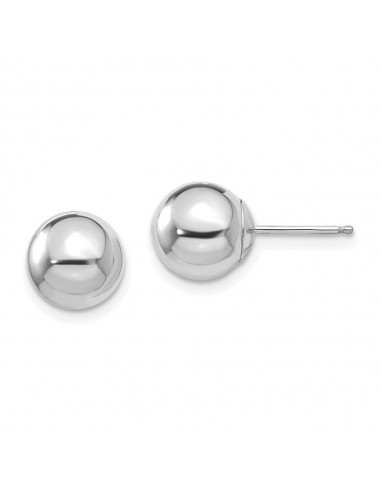 Madi K Kid's 14k White Gold  Polished 8mm Ball Post Earrings votre restaurant rapide dans 