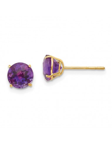 Madi K Kid's 14k  Round Amethyst 6mm Post Earrings d'Europe débarque