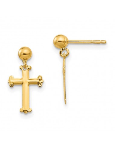 Madi K Kid's 14k  Cross Dangle Post Earrings Les magasins à Paris et en Île-de-France