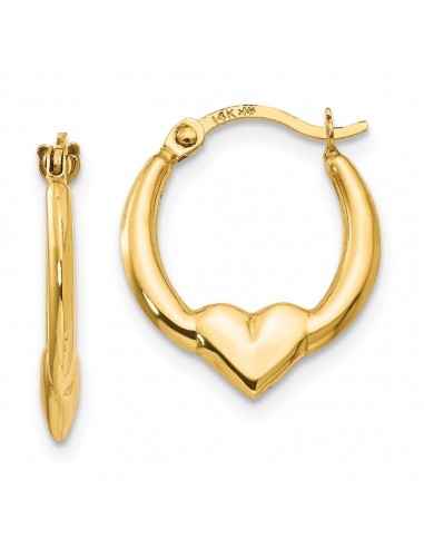 Madi K Kid's 14k  Heart Hoop Earrings les ligaments