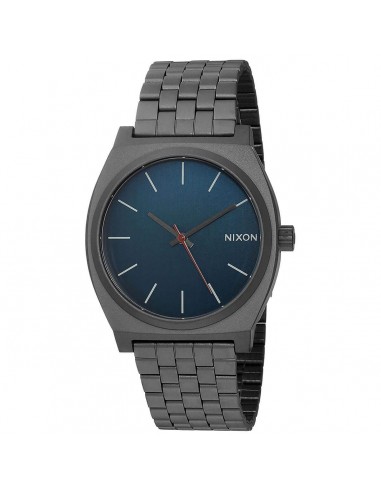 Nixon Men's Quartz Watch - Time Teller Dark Blue Dial Grey Bracelet | A0452340 pas cher