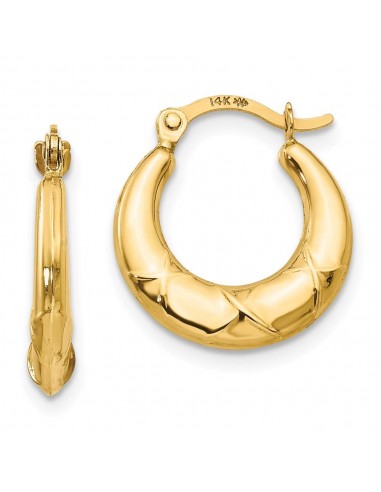 Madi K Kid's 14k  Hollow X Hoop Earrings la colonne vertébrale