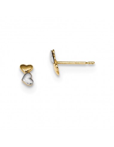 Madi K Kid's 14k  Two-tone  Double Heart Post Earrings sur le site 