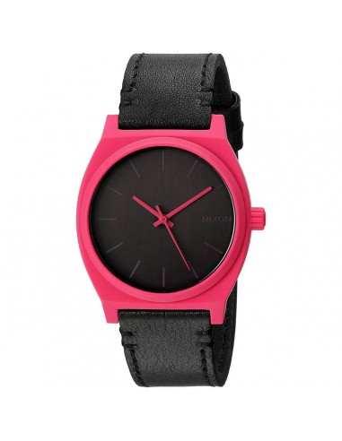 Nixon Women's Quartz Watch - Time Teller Black Leather Strap | A0452531 Les magasins à Paris