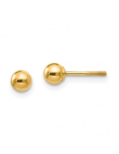 Madi K Kid's 14k  Polished 4mm Ball Screwback Earrings Comparez plus de prix