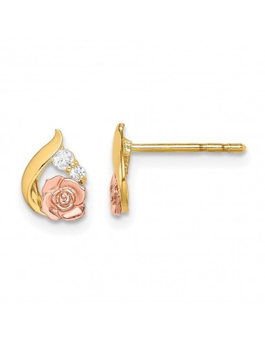 Madi K Kid's 14k  Two-Tone CZ Flower Post Earrings ou a consommer sur place